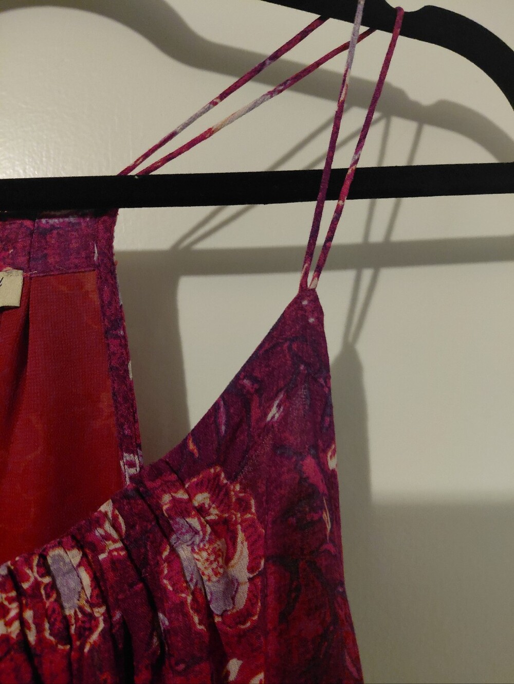 M Peasant Strappy Halter Camisole Boho Lined Lucky Brand - Picture 11 of 12